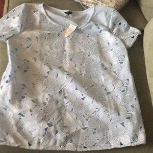 Baby blue Ann Taylor top NWT